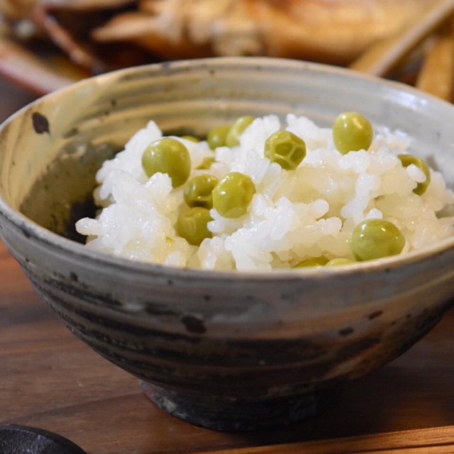 春の香り！グリーンピースご飯