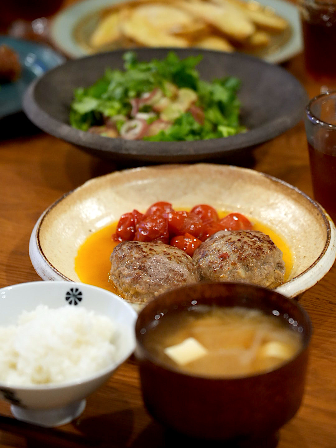 きのうの献立：ハンバーグ